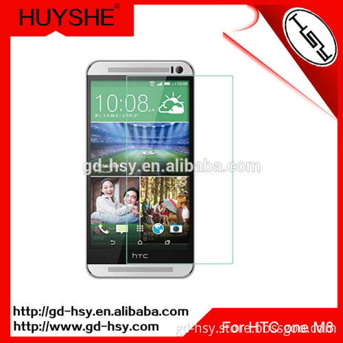 HUYSHE Whole Transparent 0.33mm 2.5d Premium Tempered Glass Screen Protector For HTC ONE m8